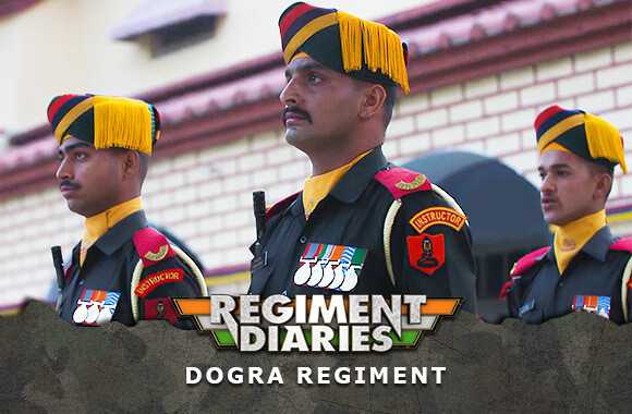 India) The Dogra Regiment – Cast White Metal Cap Badge – Steady The Buffs  Militaria